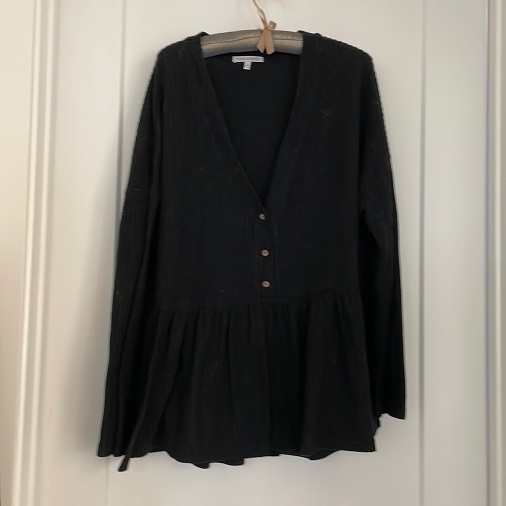 Waffle-knit Peplum Top | Breastfeeding/Pregnancy-friendly!